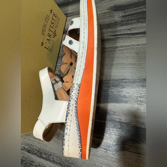 L'Artiste by Spring Step Women’s Goodie Ankle Strap Sandal With Floral Appliqué - Picture 9 of 16